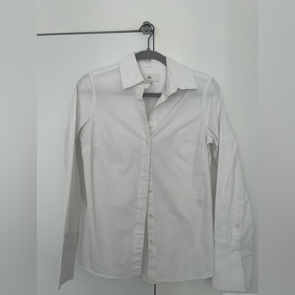 White Basic Button Down Banana Republic